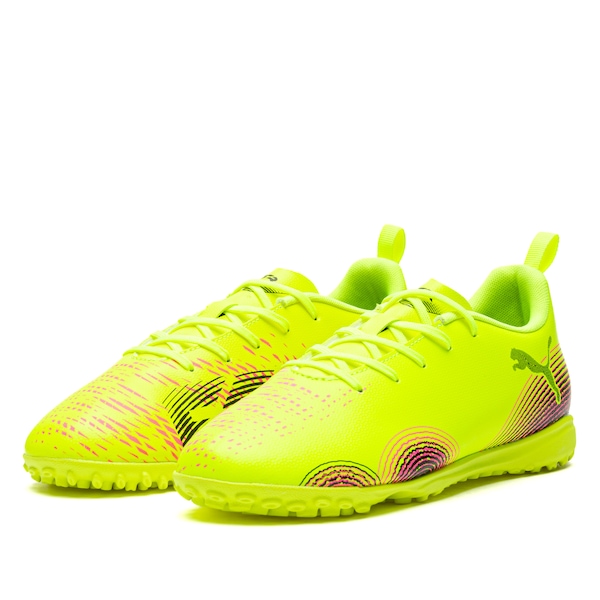 Vista 3 Chuteira Society Puma Future Play 8 TT Júnior AMARELO Puma AMARELO