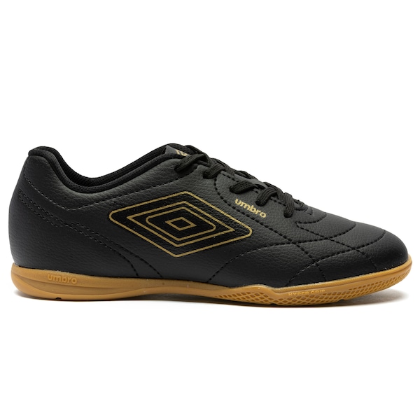 Vista 2 Chuteira Futsal Júnior Umbro Class Footballer PRETO/BRANCO Umbro PRETO/BRANCO