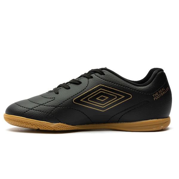 Vista 3 Chuteira Futsal Júnior Umbro Class Footballer PRETO/BRANCO Umbro PRETO/BRANCO