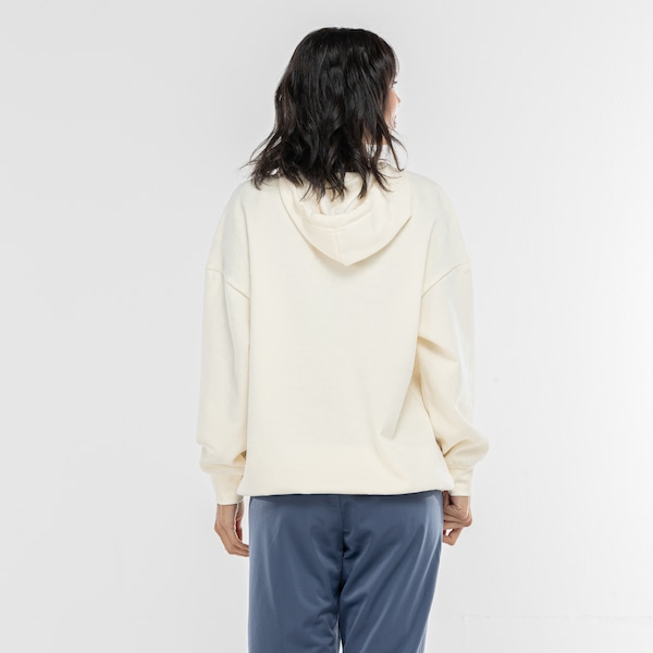 Vista 3 Blusa de Moletom Feminino Mizuno com Capuz OFF WHITE Mizuno OFF WHITE