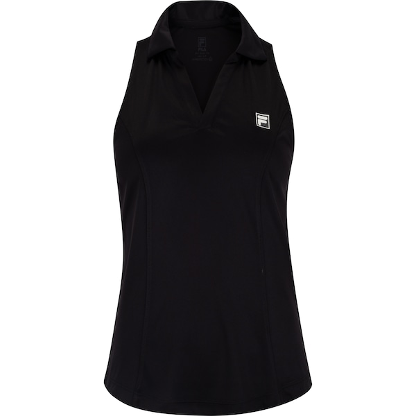 Vista 2 Camiseta Feminina Fila Regata Polo Tennis Basic PRETO Fila PRETO
