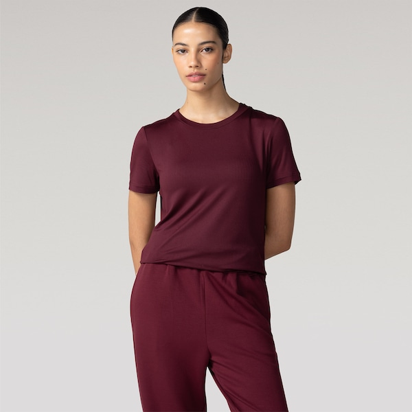 Camiseta Oxer Regulção Térmica Com Abertura Lateral Feminina | Cor: VINHO | Tamanho: GG