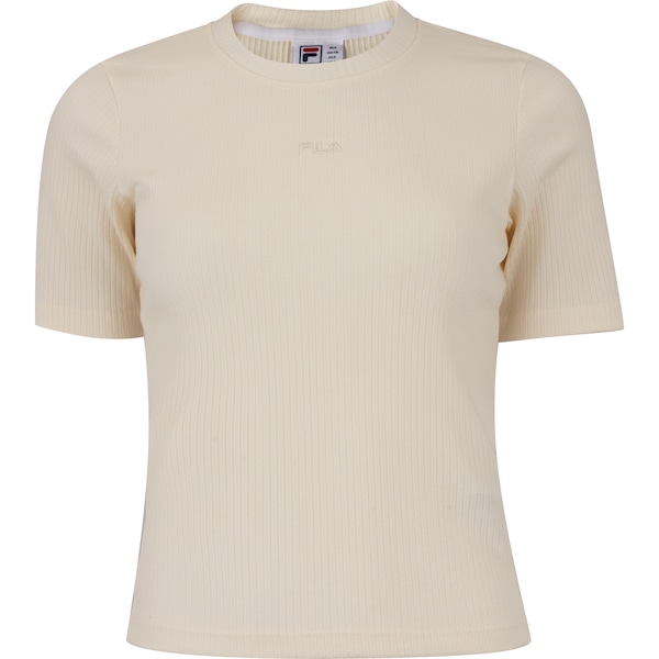 Camiseta Feminina Fila Manga Curta Regular Essentials Cane | Cor: OFF WHITE/PRETO | Tamanho: P