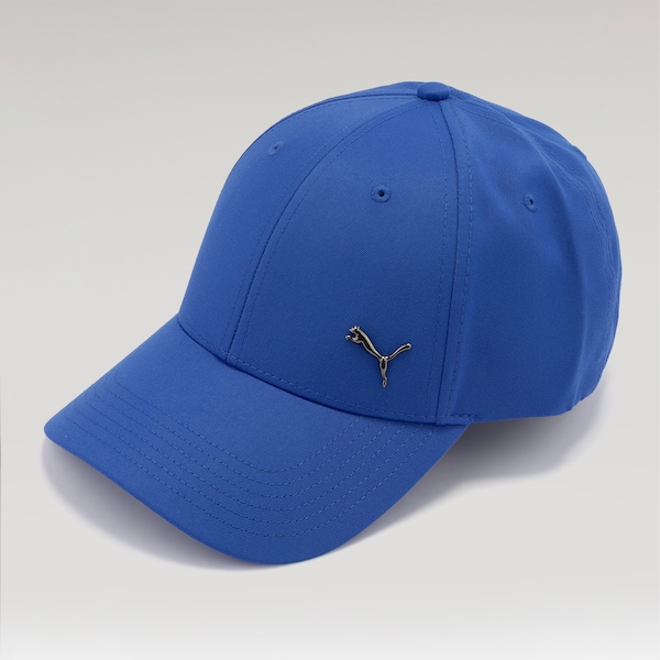 Boné Adulto Puma Essential Metal Cat Aba Curva | Cor: AZUL/PRETO | Tamanho: único