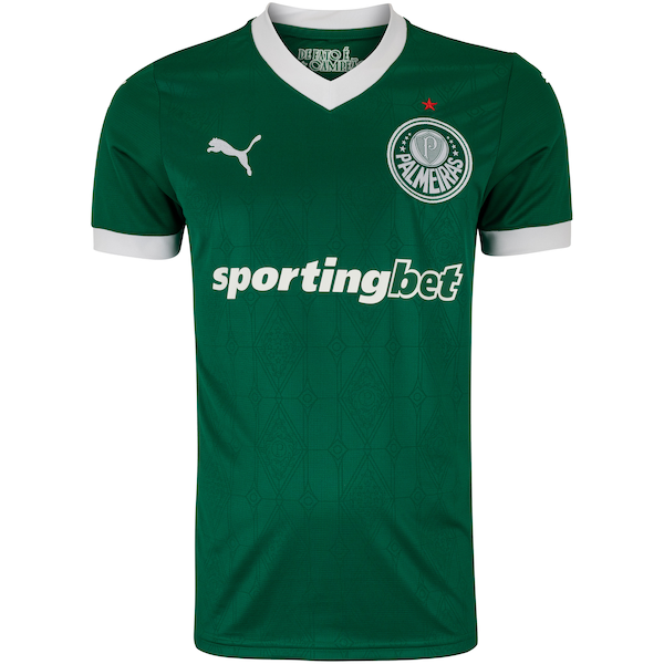 Camisa do Palmeiras I 25 Puma Masculina Torcedor