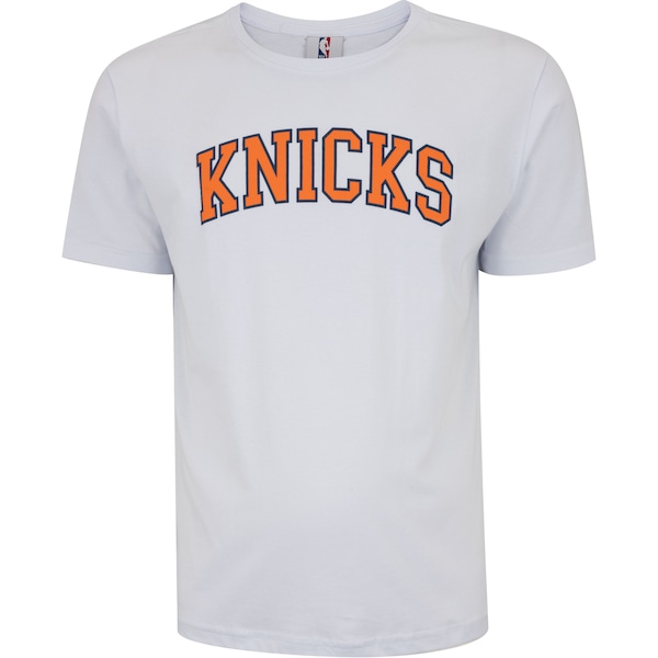 Camiseta do New York Knicks NBA Masculina Estampada N797A | Cor: BRANCO | Tamanho: M