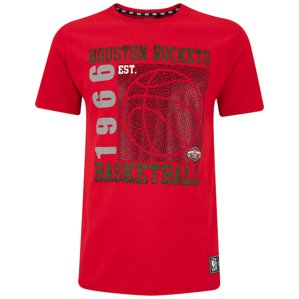 Camiseta do Houston Rockets Masculina NBA Manga Curta Since Time N0909A