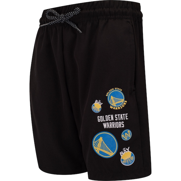 Vista 3 Conjunto do Golden State Warriors NBA Juvenil N1122 e N1127 Camiseta + Bermuda AZUL NBA AZUL