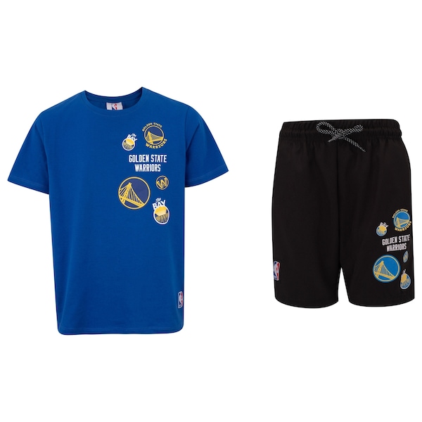 Conjunto do Golden State Warriors NBA Juvenil N1122 e N1127 Camiseta + Bermuda