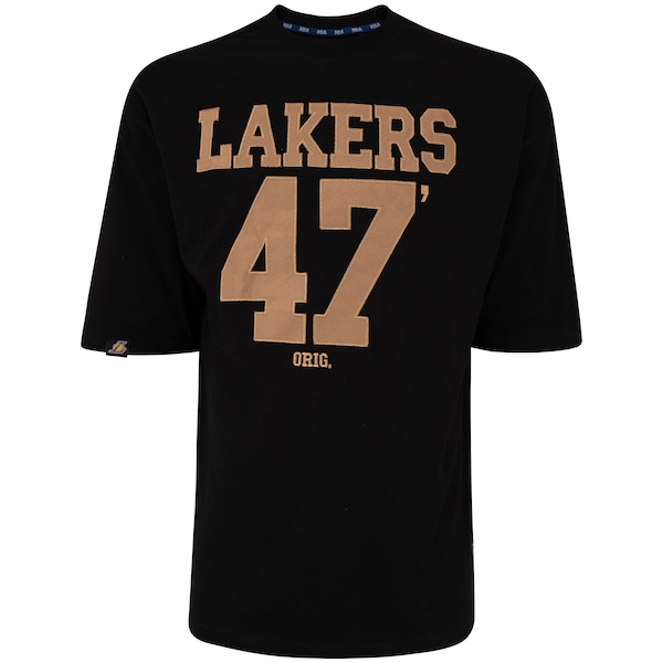Camiseta do Los Angeles Lakers NBA Masculina Number Twill NB459