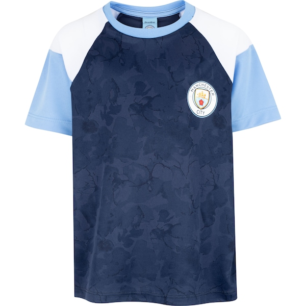 Camiseta do Manchester City Braziline Irwell Juvenil | Cor: AZUL | Tamanho: 8