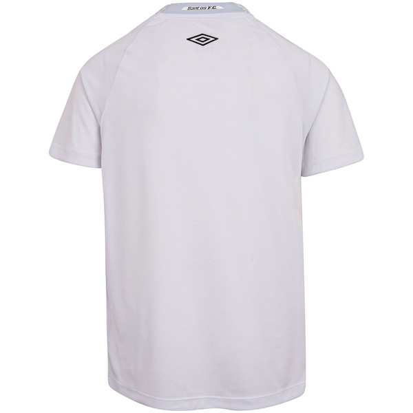 Vista 3 Camisa do Santos I 25 Umbro Infantil BRANCO/CINZA Umbro BRANCO/CINZA