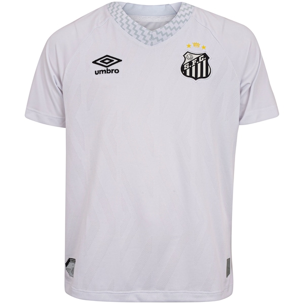 Vista 2 Camisa do Santos I 25 Umbro Infantil BRANCO/CINZA Umbro BRANCO/CINZA