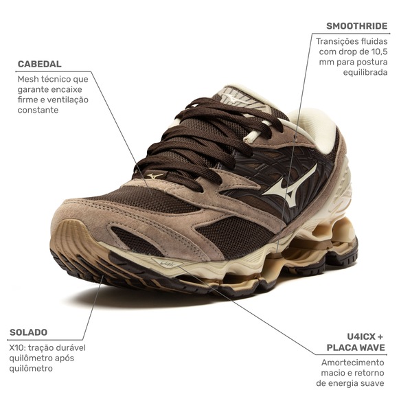 Vista 3 Tênis Mizuno Wave Prophecy LS Masculino CINZA ESCURO Mizuno CINZA ESCURO