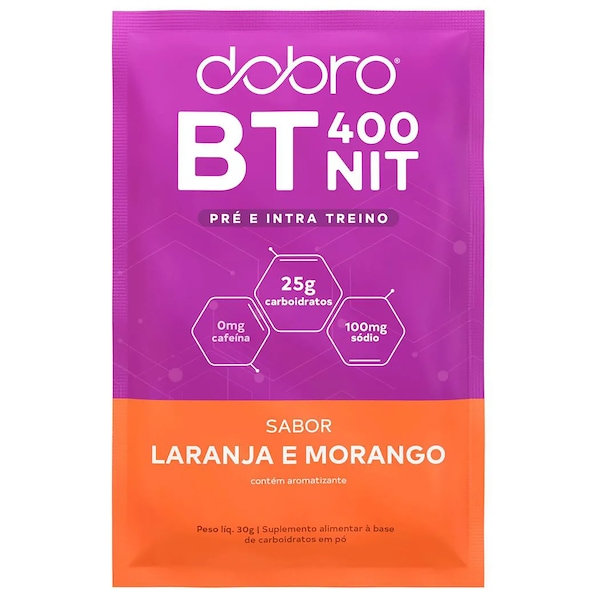 Sachê Pré-Treino Dobro Laranja e Morango - 30g
