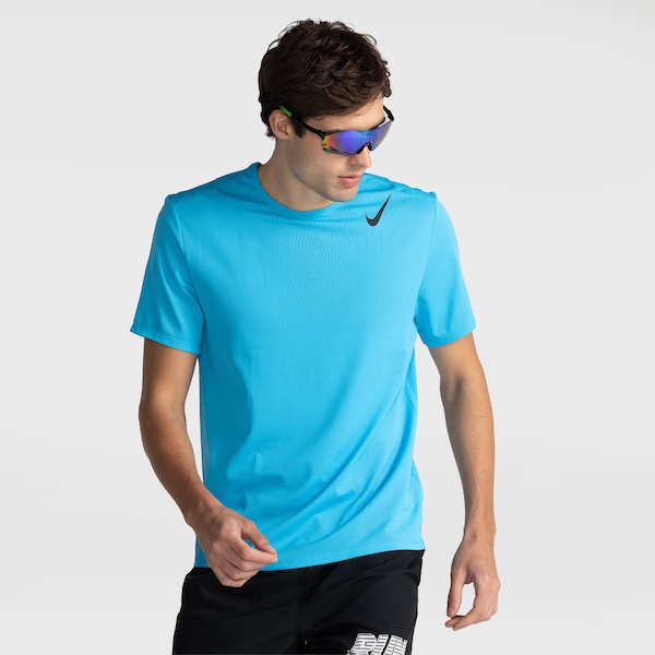 Camiseta Nike Manga Curta Dry-FIT Advance - Masculina | Cor: AZUL/PRETO | Tamanho: GG