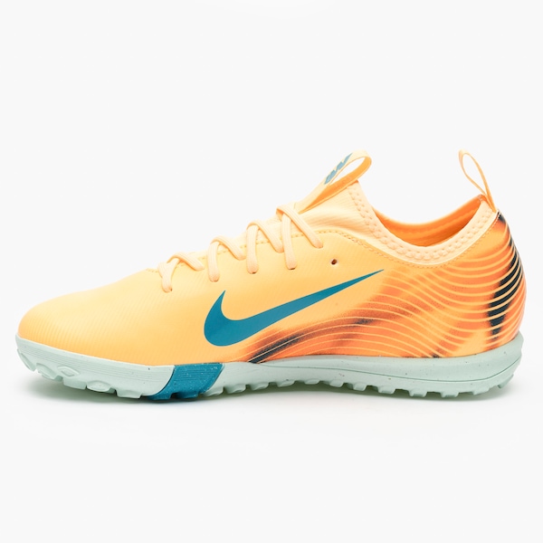 Vista 3 Chuteira Society Júnior Nike Zoom Vapor 16 Academy Mbappé LARANJA/AZUL Nike LARANJA/AZUL