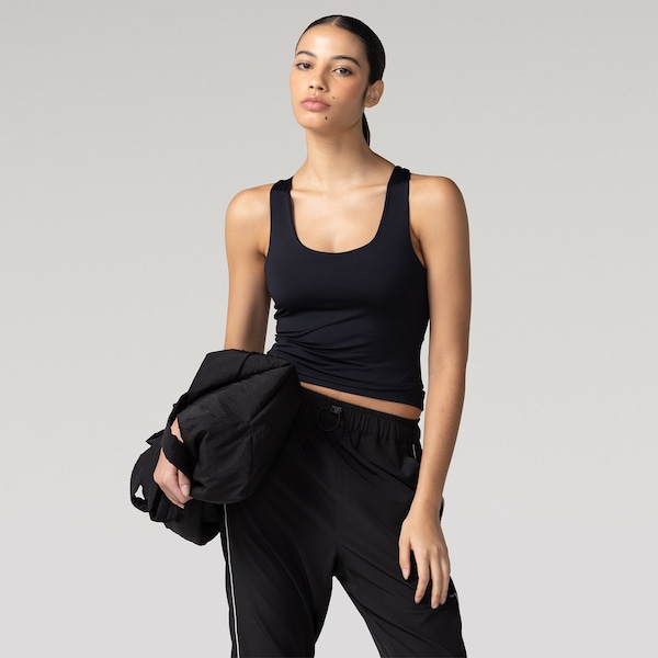 Blusa Regata Oxer Alça Cruzada Feminina | Cor: PRETO | Tamanho: GG