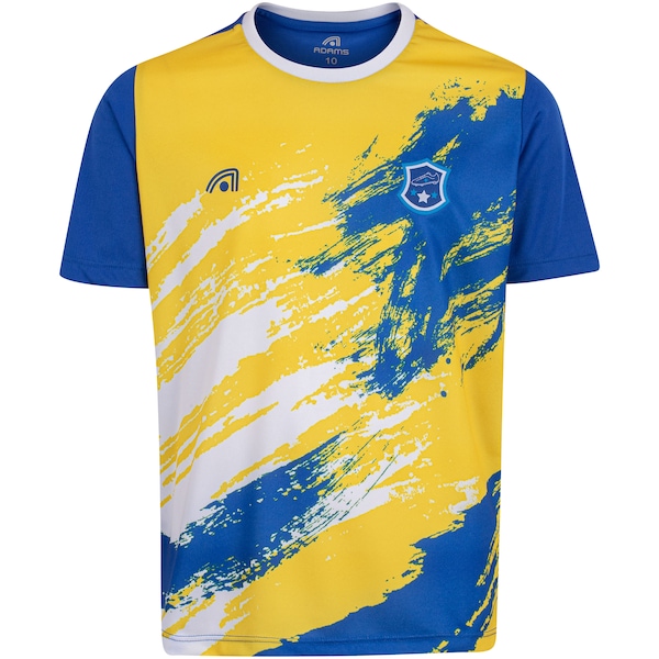 Camiseta Adams Dry Infantil | Cor: AZUL/AMARELO | Tamanho: 14