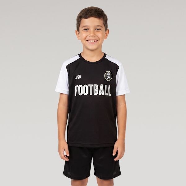 Camiseta Adams Dry Infantil | Cor: PRETO/BRANCO | Tamanho: 8