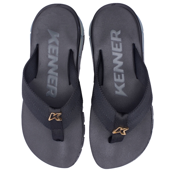 Vista 2 Chinelo Kenner Orak Adulto PRETO Kenner PRETO