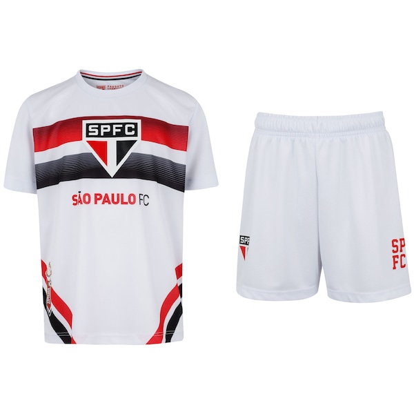 Kit de Uniforme do São Paulo Infantil Dry | Cor: BRANCO | Tamanho: 4
