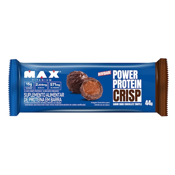 Vista 2 Barra de Proteína Max Titanium Max Power Dark Truffle 45g CHOCOLATE Max Titanium CHOCOLATE