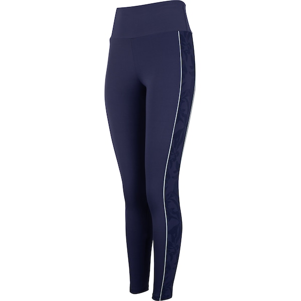 Calça Oxer Legging Recorte Print Feminina | Cor: AZUL ESCURO | Tamanho: G