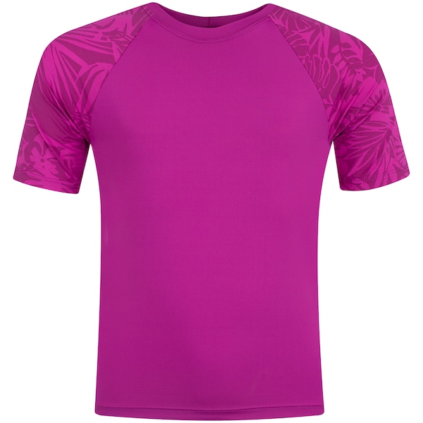 Camiseta de Praia e Piscina Oxer Manga Curta com Proteção Solar Estampada