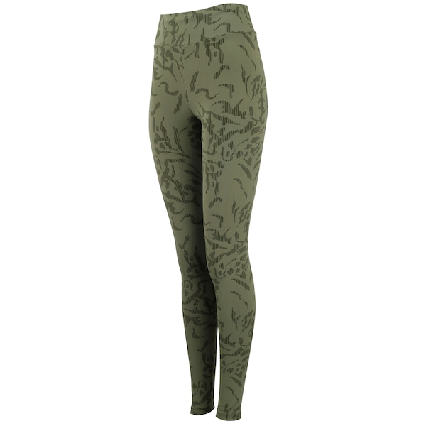 Vista 2 Calça Legging Oxer Campeão Print Cós Baixo Feminina PRETO Oxer PRETO