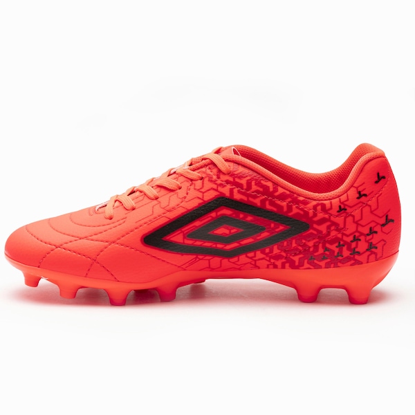 Vista 3 Chuteira de Campo Adulto Umbro Class Neo CORAL/PRETO Umbro CORAL/PRETO
