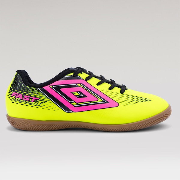 Chuteira Futsal Infantil Umbro Fast II | Cor: AMARELO/PRETO | Tamanho: 35