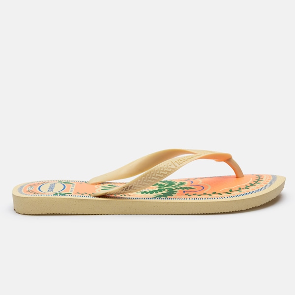 Vista 3 Chinelo Havaianas Top Summer Vibes Unissex BEGE Havaianas BEGE