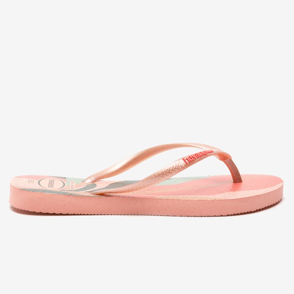 Vista 3 Chinelo Feminino Havaianas Slim Palette Glow ROSA ESCURO Havaianas ROSA ESCURO