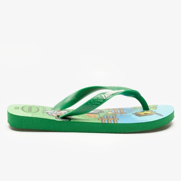 Vista 3 Chinelo Havaianas Infantil Minecraft VERDE Havaianas VERDE