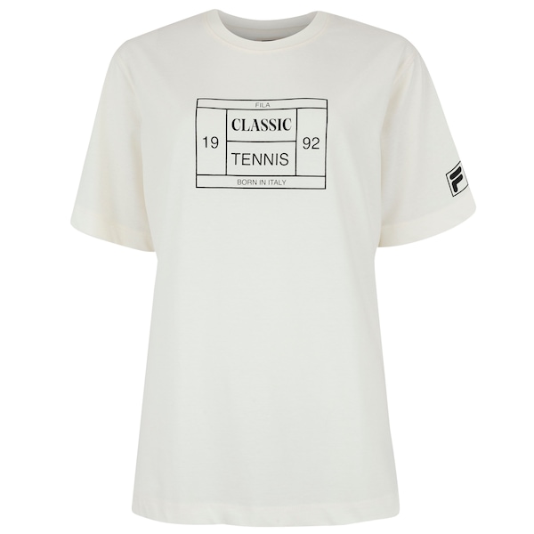 Vista 2 Camiseta Fila Classic Tennis Feminina BEGE Fila BEGE