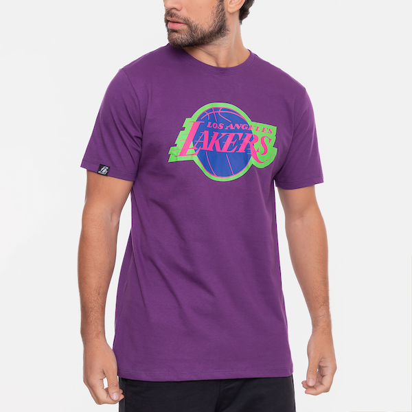 Camiseta NBA Neon Colors Los Angeles Lakers - Masculina