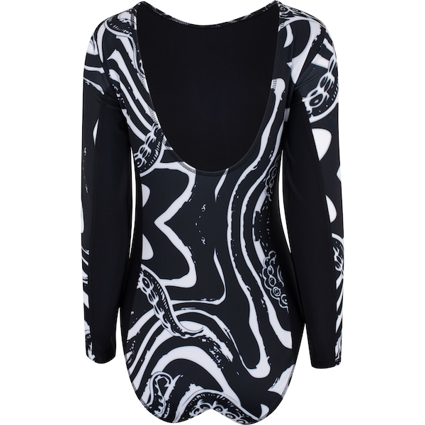 Vista 3 Maiô Speedo Classic Octopus Manga Longa Adulto PRETO Speedo PRETO