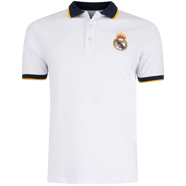 Vista 2 Camisa Polo Real Madrid Balboa Algodão Masculina BRANCO Balboa BRANCO