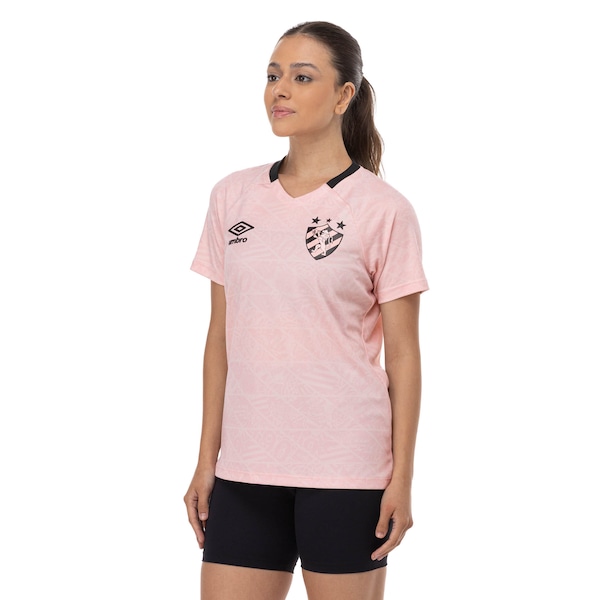 Camisa do Sport Clube de Recife 25/26 Torcedor Outubro Rosa Umbro Feminina | Cor: ROSA/PRETO | Tamanho: G