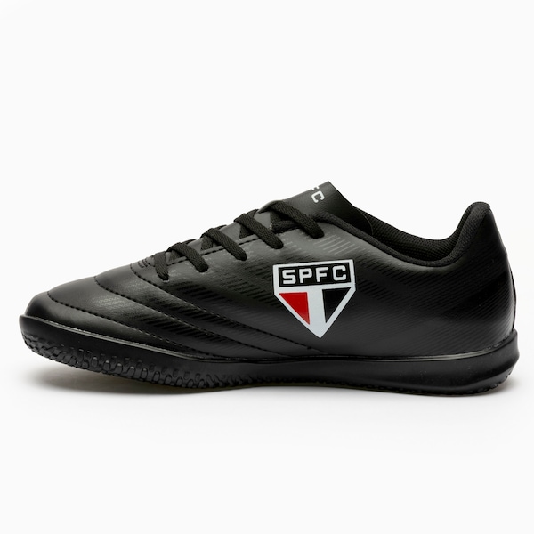 Vista 3 Chuteira Futsal Júnior OXN Speed 4 São Paulo PRETO/BRANCO OXN PRETO/BRANCO