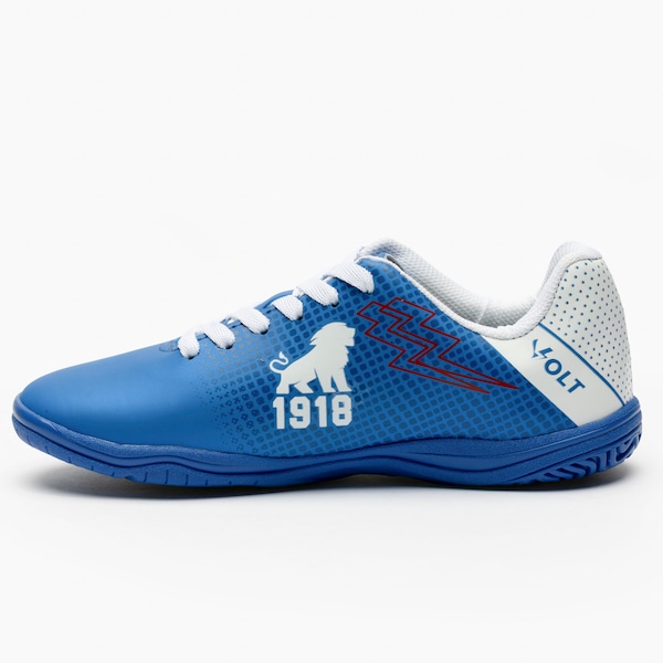 Vista 3 Chuteira Futsal Júnior Volt Fortaleza AZUL Volt AZUL