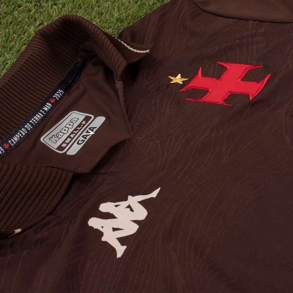 Vista 3 Camisa do Vasco da Gama III 25/26 Torcedor Kappa Masculina MARROM Kappa MARROM