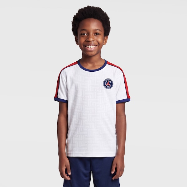 Camiseta Paris Saint-Germain Dawn Braziline Infantil | Cor: BRANCO | Tamanho: 10