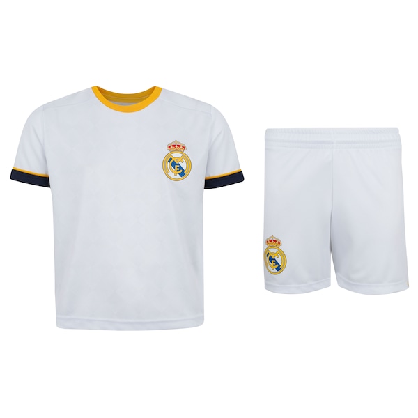 Vista 2 Kit de Uniforme do Real Madrid Braziline Infantil Camiseta + Calção BRANCO braziline BRANCO