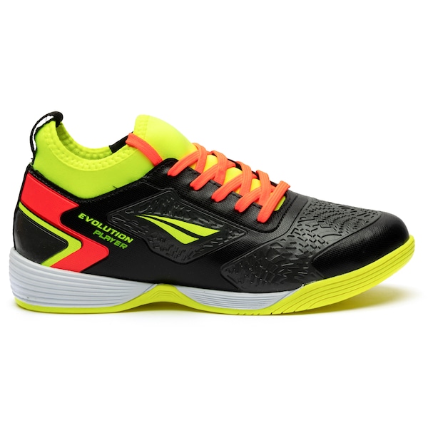 Chuteira Futsal Infantil Penalty Evolution Player Y-1 | Cor: PRETO/AMARELO | Tamanho: 30