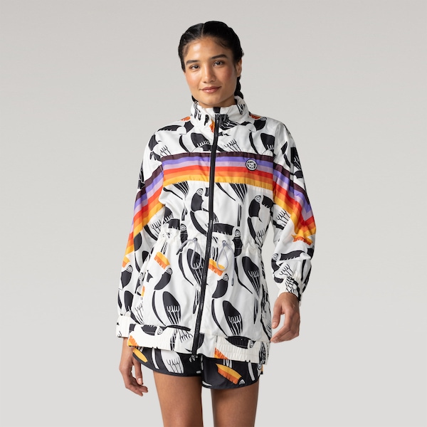 Jaqueta Farm Parka Tucano Rainbow Bex Feminina | Cor: BRANCO/PRETO | Tamanho: G