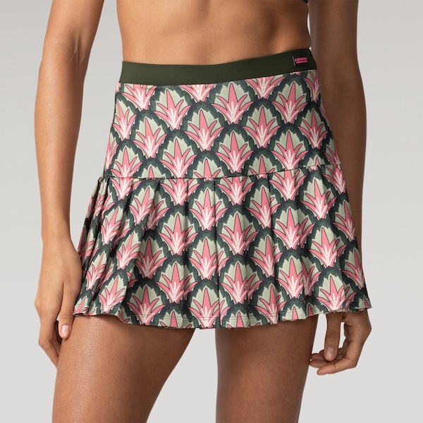 Shorts Saia Farm Aurora Floral Feminino | Cor: VERDE/ROSA | Tamanho: G