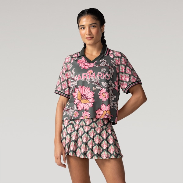 Camiseta Polo Farm Aurora Floral Feminina