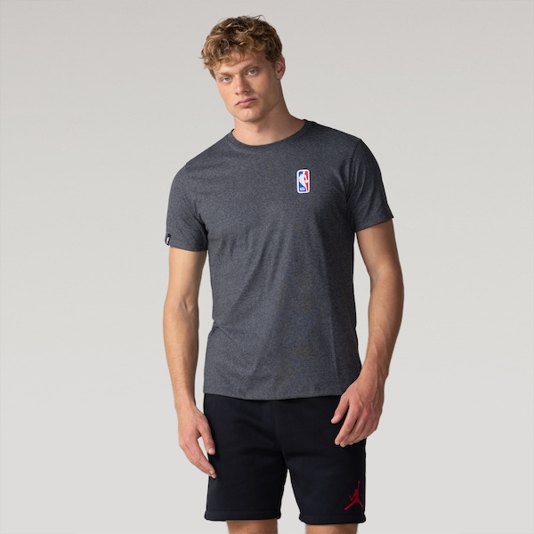 Camiseta NBA New NBA N1597 - Masculina | Cor: PRETO MESCLA | Tamanho: GG